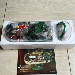 NIB Christmas Legend Building Blocks Kit, Santa Sleigh Collectible Display
